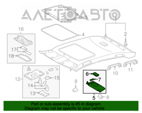 Capota dreapta Toyota Avalon 05-12 gri, fara carlig, pentru curatare chimica.