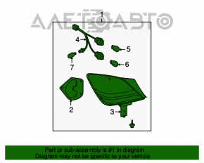 Lampa exterioară aripă dreapta Toyota Avalon 05-12