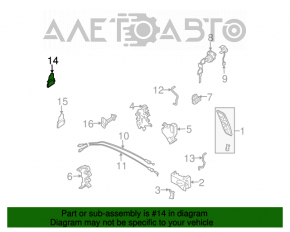 Buclele ușii din fața dreapta de jos pentru Infiniti FX35 FX45 03-08.