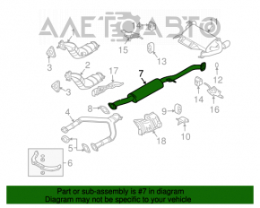 Выпускная трасса средняя часть с резонатором Infiniti FX35 03-08