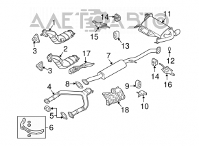 Глушитель задняя часть с бочкой Infiniti FX35 03-08