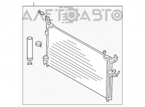 Radiatorul condensatorului de aer condiționat Infiniti FX35 FX45 03-08