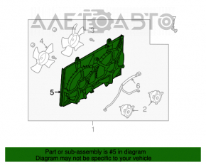 Difuzorul carcasei radiatorului gol Infiniti FX35 03-08