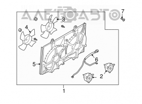 Difuzorul carcasei radiatorului gol Infiniti FX35 03-08