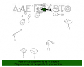 Difuzorul din spatele plafonierei Infiniti FX35 FX45 03-08