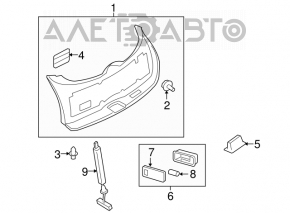 Плафон освещения багажник лев Infiniti FX35 FX45 03-08