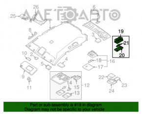 Plafonul de iluminare pentru pasagerul Infiniti FX35 FX45 03-08 gri.