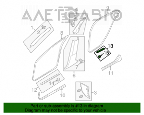 Накладка порога внешняя задняя левая Infiniti FX35 FX45 03-08 черная, с хром накладкой, царапины