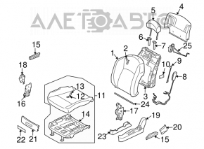 Controlul scaunului șoferului Infiniti FX35 FX45 03-08
