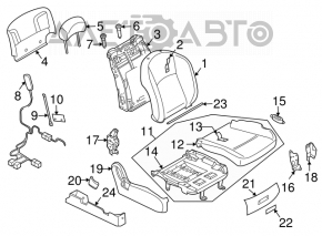 Controlul scaunului pasagerului Infiniti FX35 FX45 03-08