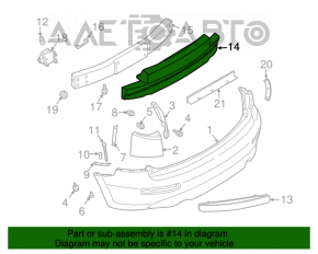 Absorbantul de bara spate pentru Infiniti FX35 FX45 03-08