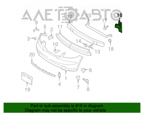 Grila amplificatorului de bara fata stanga Infiniti FX35 FX45 03-08