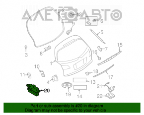 Butonul de deschidere a portbagajului pentru Infiniti FX35 FX45 03-08