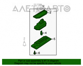 Iluminarea numărului de la ușa portbagajului dreapta Infiniti FX35 FX45 03-08