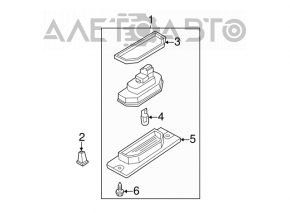 Iluminarea numărului de la ușa portbagajului stânga Infiniti FX35 FX45 03-08