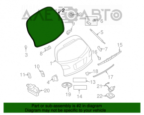 Garnitura de cauciuc pentru ușa portbagajului Infiniti FX35 FX45 03-08