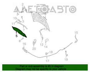 Izolarea capotei Infiniti FX35 FX45 03-08