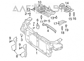 Protectie motor dreapta Infiniti FX35 FX45 03-08 nou original OEM