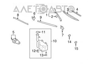 Motorul stropitorului de parbriz spate pentru Infiniti FX35 FX45 03-08