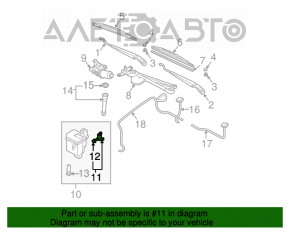 Motorul de spălare a parbrizului Infiniti FX35 FX45 03-08