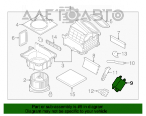 Actuator motor pentru ventilarea cuptorului Infiniti FX35 FX45 03-08