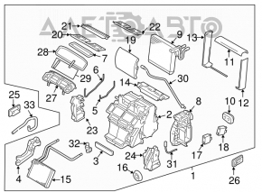 Actuator motor pentru ventilatorul de încălzire Infiniti FX35 FX45 03-08