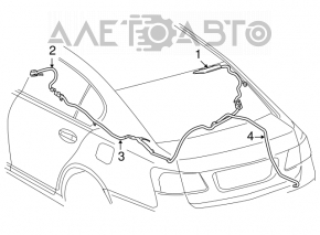 Антенна на заднем стекле Lexus GS300 GS350 GS430 GS450h 06-11 обрезаны фишки