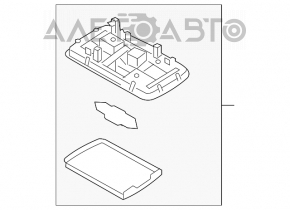 Plafonul de iluminare din spate pentru Nissan Leaf 18-22 gri.