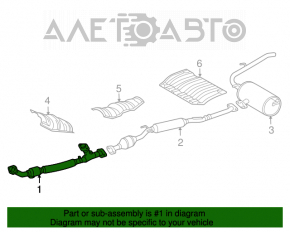 Tubul de admisie cu catalizator pentru Toyota Sienna 04-10