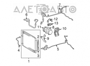 Tubul de aer condiționat de fier/cauciuc pentru Toyota Sienna 04-10.