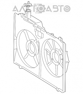 Difuzorul capacului radiatorului gol Toyota Sienna 04-10