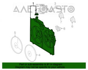 Difuzorul capacului radiatorului gol Toyota Sienna 04-10