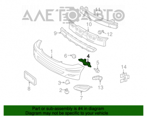 Suportul de bara fata stanga pentru Toyota Sienna 04-10