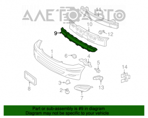 Grila inferioară a bara de protecție față Toyota Sienna 04-10