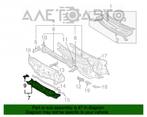 Placa de protecție metalică pentru ștergătoarele de parbriz Toyota Sienna 04-10