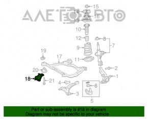 Capacul de protecție a roții din față, stânga, pentru Toyota Sienna 04-10