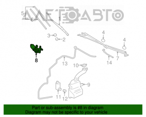 Motorul ștergătoarelor de parbriz va curăța Mitsubishi Galant 04-12.