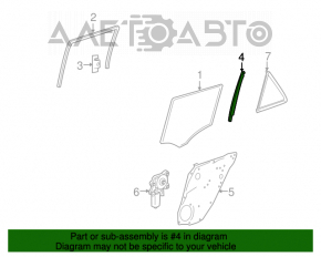 Направляющая стекла двери задней левой Mercedes W164 ML