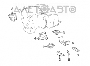 Опора КПП с кронштейном Mercedes W164 ML W251 R