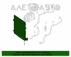 Радиатор кондиционера конденсер Mercedes X164 GL W164 ML W251 R погнут