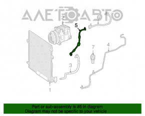 Трубка кондиционера компрессор-печка первая Mercedes W164 ML X164 GL