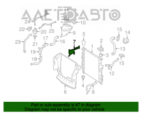 Дефлектор радиатора правый Mercedes W164 ML M272 M273