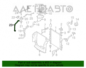 Патрубок охлаждения нижний Mercedes W164 ML350