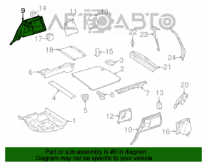 Capacul arcului drept Mercedes W164 ML bej