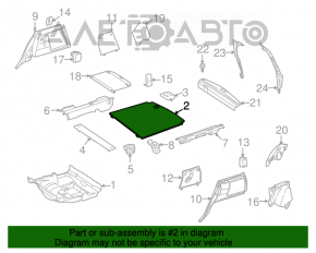 Capacul portbagajului Mercedes W164 ML este bej.