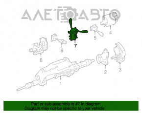 Schimbătorul de viteze de pe volan pentru cutia de viteze Mercedes X164 GL W164 ML