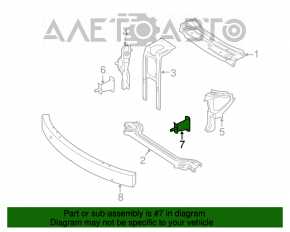 Colțul amplificatorului de bara față stânga Mercedes W164 ML