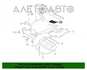 Накладка решетка капота левая Mercedes W164 ML