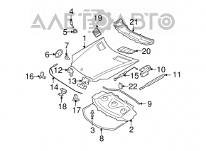 Bucla capotei dreapta Mercedes W164 ML