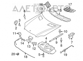 Крюк капота Mercedes W164 ML новый неоригинал BAPMIC